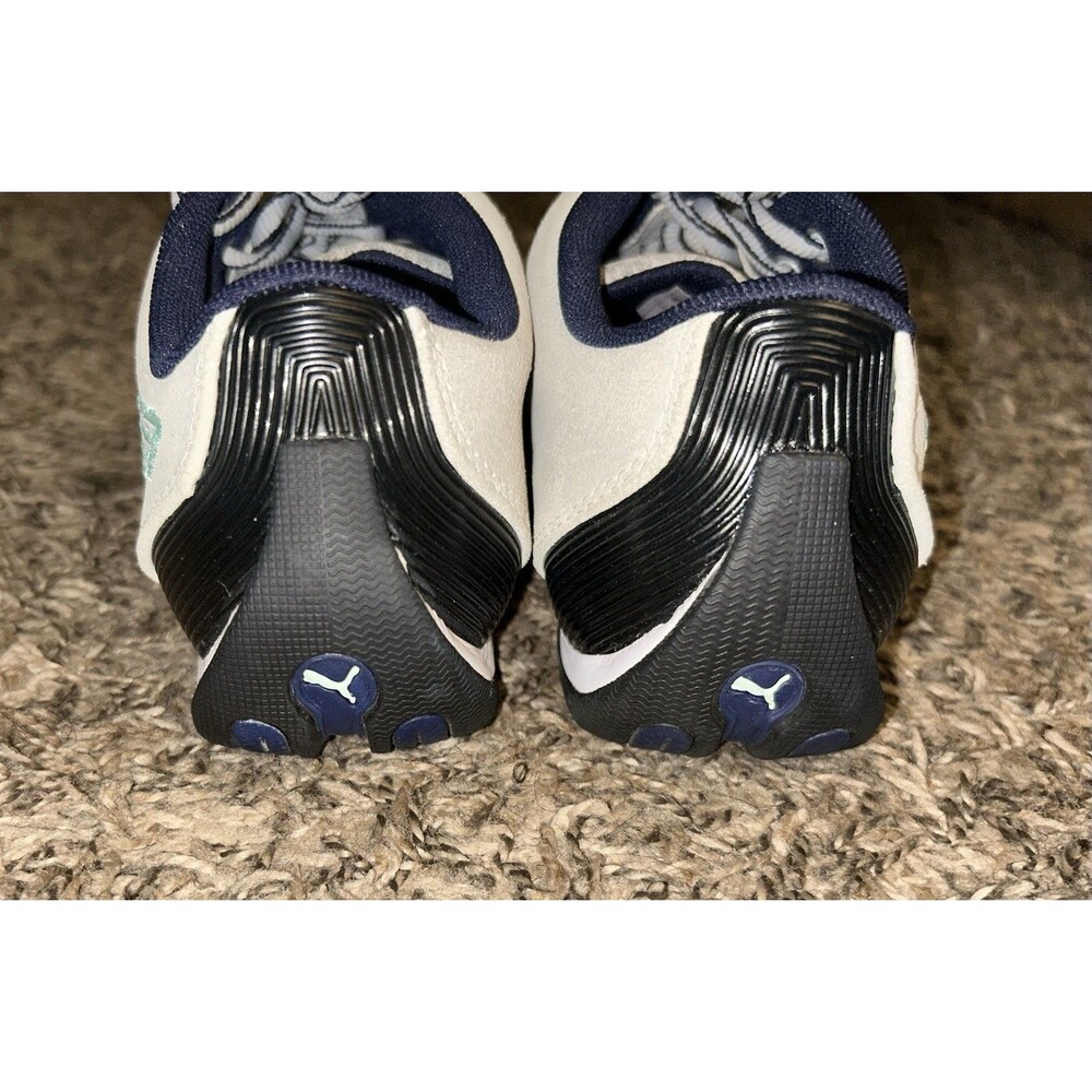 Puma White and Mint Low-Profile Athletic Shoes - Picture 6 of 9